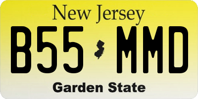 NJ license plate B55MMD