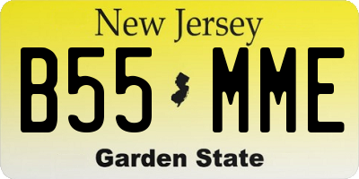 NJ license plate B55MME