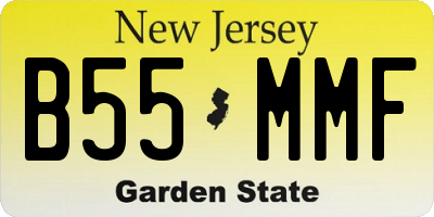 NJ license plate B55MMF