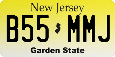 NJ license plate B55MMJ