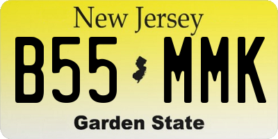 NJ license plate B55MMK