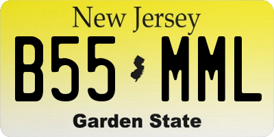NJ license plate B55MML