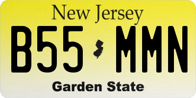 NJ license plate B55MMN