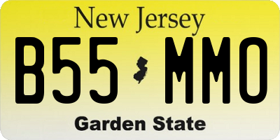 NJ license plate B55MMO