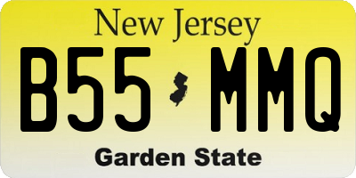 NJ license plate B55MMQ