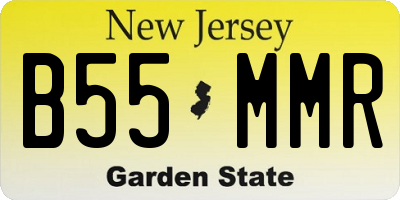 NJ license plate B55MMR