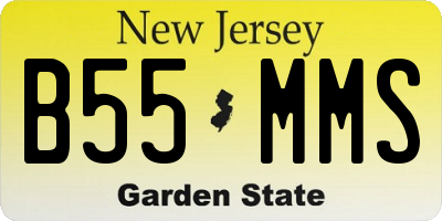 NJ license plate B55MMS