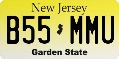 NJ license plate B55MMU