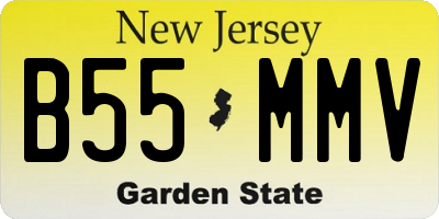 NJ license plate B55MMV