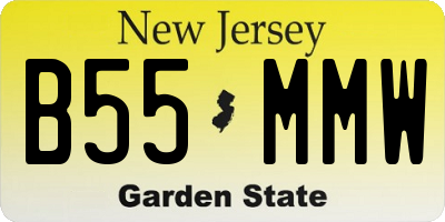 NJ license plate B55MMW