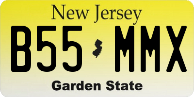 NJ license plate B55MMX
