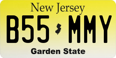 NJ license plate B55MMY