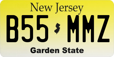 NJ license plate B55MMZ