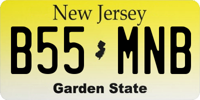 NJ license plate B55MNB