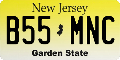 NJ license plate B55MNC