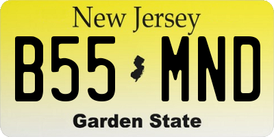 NJ license plate B55MND