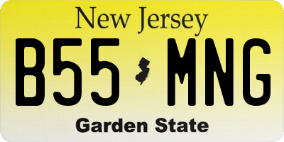 NJ license plate B55MNG
