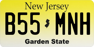 NJ license plate B55MNH