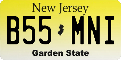 NJ license plate B55MNI