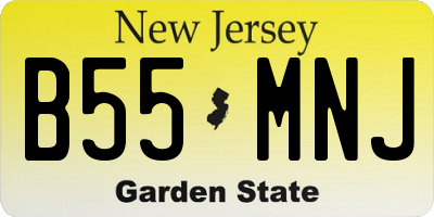 NJ license plate B55MNJ