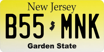 NJ license plate B55MNK