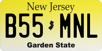 NJ license plate B55MNL