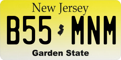 NJ license plate B55MNM