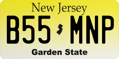NJ license plate B55MNP