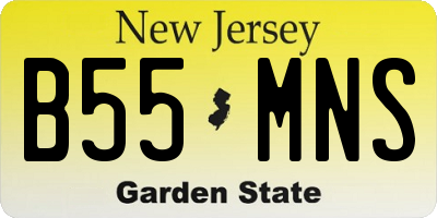 NJ license plate B55MNS