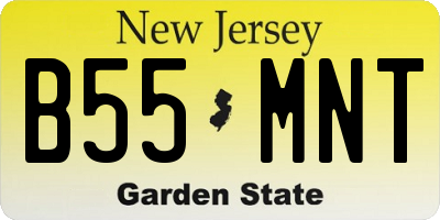 NJ license plate B55MNT