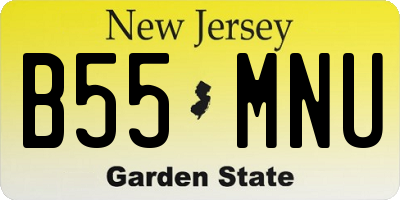 NJ license plate B55MNU