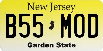 NJ license plate B55MOD