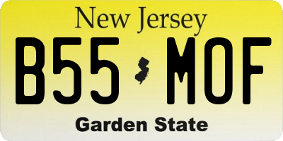 NJ license plate B55MOF