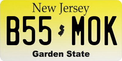 NJ license plate B55MOK