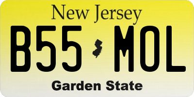 NJ license plate B55MOL
