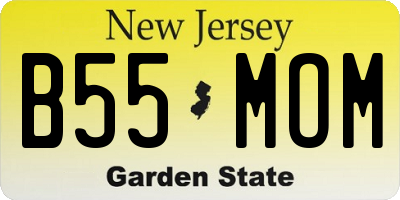 NJ license plate B55MOM