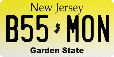 NJ license plate B55MON