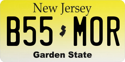 NJ license plate B55MOR