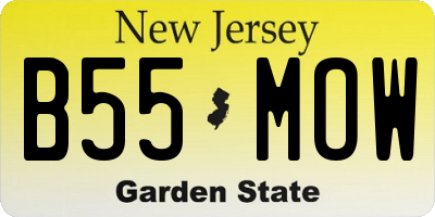 NJ license plate B55MOW