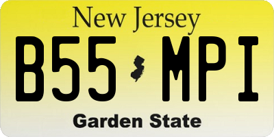 NJ license plate B55MPI