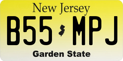 NJ license plate B55MPJ