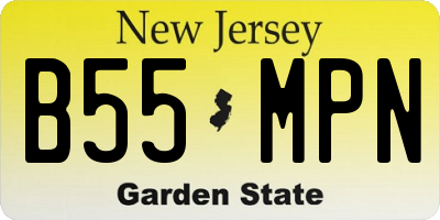 NJ license plate B55MPN