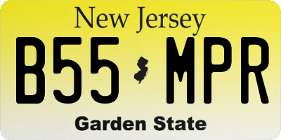 NJ license plate B55MPR