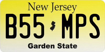 NJ license plate B55MPS