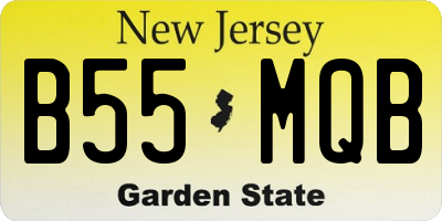 NJ license plate B55MQB