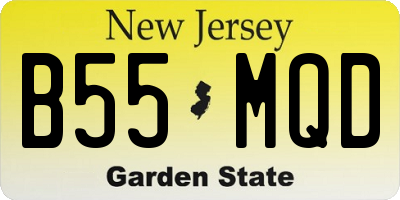 NJ license plate B55MQD