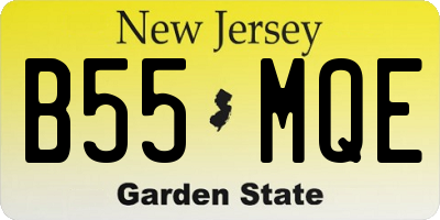 NJ license plate B55MQE