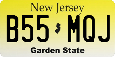 NJ license plate B55MQJ