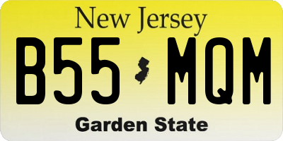 NJ license plate B55MQM