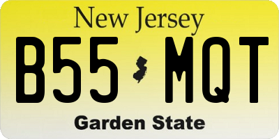 NJ license plate B55MQT